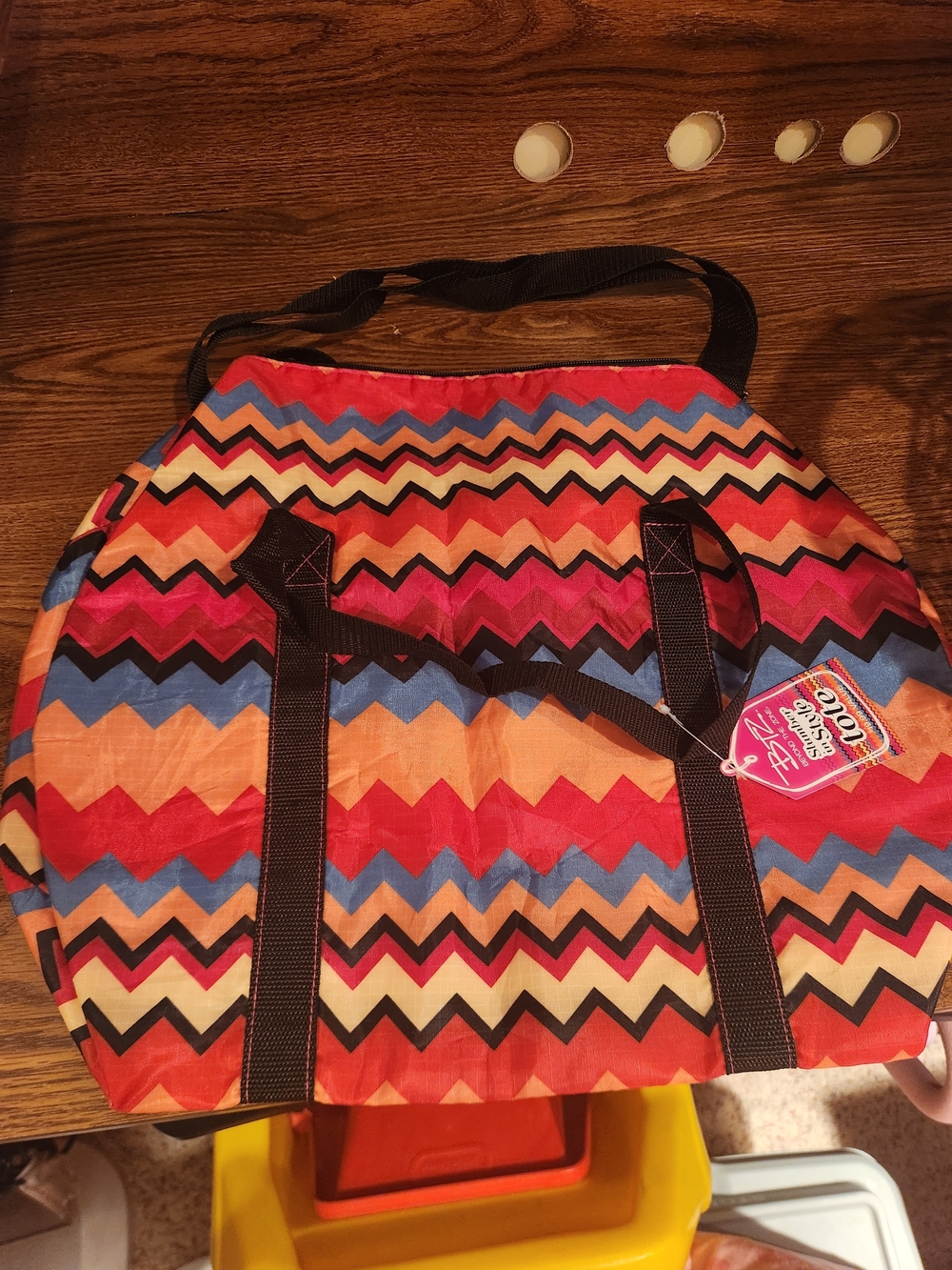 Chevron Multicolor Tote Bag - Unbranded